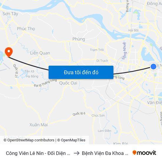 Công Viên Lê Nin - Đối Diện 35 Trần Phú to Bệnh Viện Đa Khoa Bảo Long map