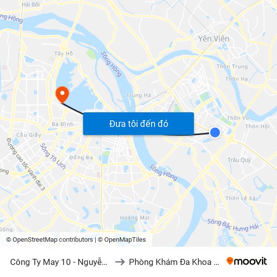 Công Ty May 10 - Nguyễn Văn Linh to Phòng Khám Đa Khoa Medlatec map