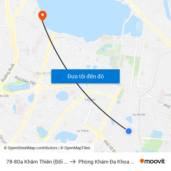 78-80a Khâm Thiên (Đối Diện 71) to Phòng Khám Đa Khoa Medlatec map