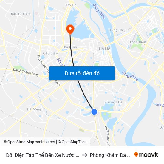 Đối Diện Tập Thể Bến Xe Nước Ngầm Hà Nội - Ngọc Hồi to Phòng Khám Đa Khoa Medlatec map