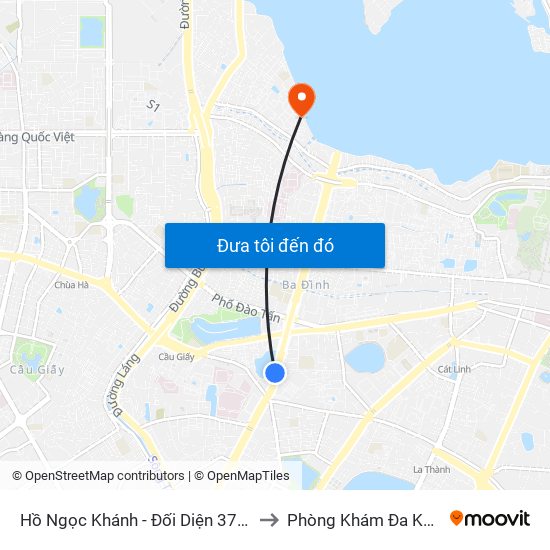 Hồ Ngọc Khánh - Đối Diện 37 Nguyễn Chí Thanh to Phòng Khám Đa Khoa Medlatec map