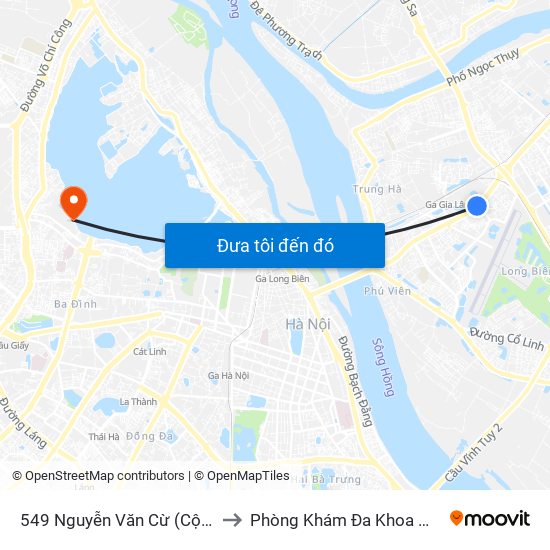 549 Nguyễn Văn Cừ (Cột Trước) to Phòng Khám Đa Khoa Medlatec map