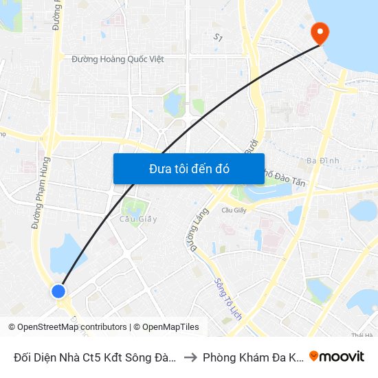 Đối Diện Nhà Ct5 Kđt Sông Đà Mỹ Đình - Phạm Hùng to Phòng Khám Đa Khoa Medlatec map