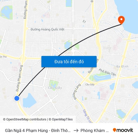 Gần Ngã 4 Phạm Hùng - Đình Thôn (Hướng Đi Khuất Duy Tiến)-Cột Sau to Phòng Khám Đa Khoa Medlatec map