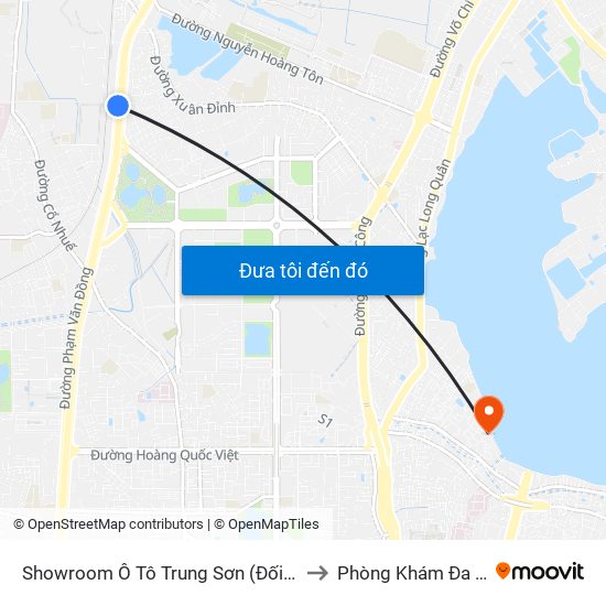 Showroom Ô Tô Trung Sơn (Đối Diện 315 Phạm Văn Đồng) to Phòng Khám Đa Khoa Medlatec map