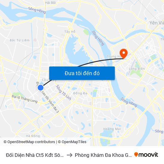 Đối Diện Nhà Ct5 Kđt Sông Đà Mỹ Đình - Phạm Hùng to Phòng Khám Đa Khoa Giao Thông Vận Tải Gia Lâm map