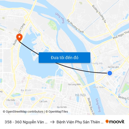 358 - 360 Nguyễn Văn Cừ to Bệnh Viện Phụ Sản Thiên An map