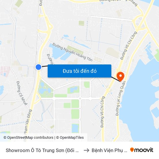 Showroom Ô Tô Trung Sơn (Đối Diện 315 Phạm Văn Đồng) to Bệnh Viện Phụ Sản Thiên An map