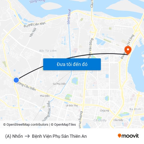 (A) Nhổn to Bệnh Viện Phụ Sản Thiên An map