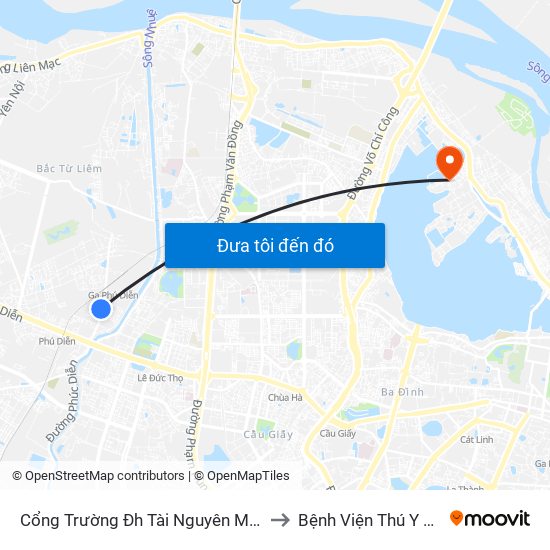 Cổng Trường Đh Tài Nguyên Môi Trường to Bệnh Viện Thú Y Asvelis map