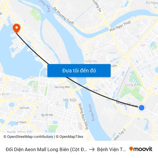 Đối Diện Aeon Mall Long Biên (Cột Điện T4a/2a-B Đường Cổ Linh) to Bệnh Viện Thú Y Asvelis map