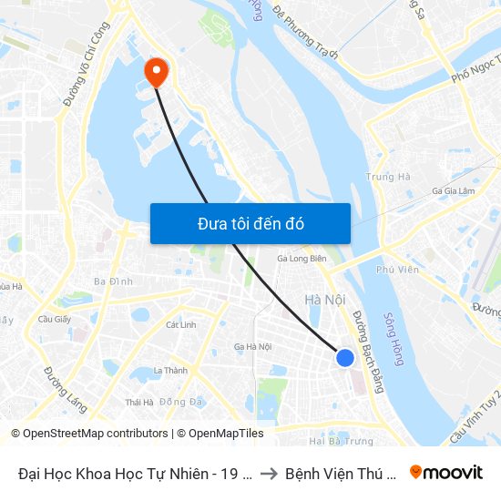 Đại Học Khoa Học Tự Nhiên - 19 Lê Thánh Tông to Bệnh Viện Thú Y Asvelis map