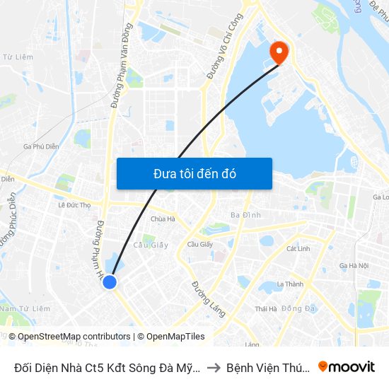 Đối Diện Nhà Ct5 Kđt Sông Đà Mỹ Đình - Phạm Hùng to Bệnh Viện Thú Y Asvelis map