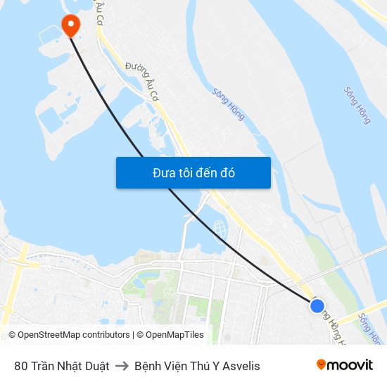 80 Trần Nhật Duật to Bệnh Viện Thú Y Asvelis map