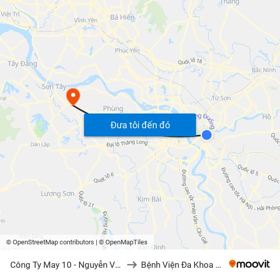 Công Ty May 10 - Nguyễn Văn Linh to Bệnh Viện Đa Khoa Huyện map