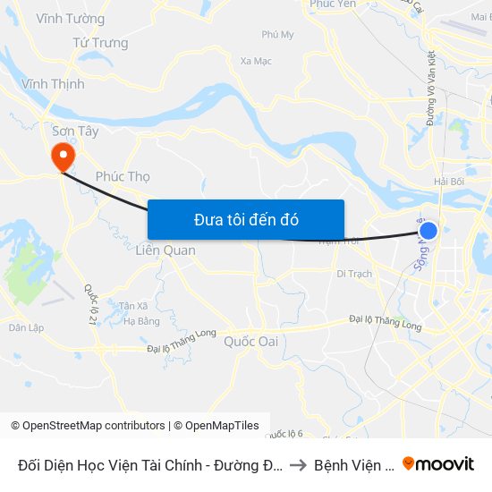 Đối Diện Học Viện Tài Chính - Đường Đức Thắng to Bệnh Viện 105 map