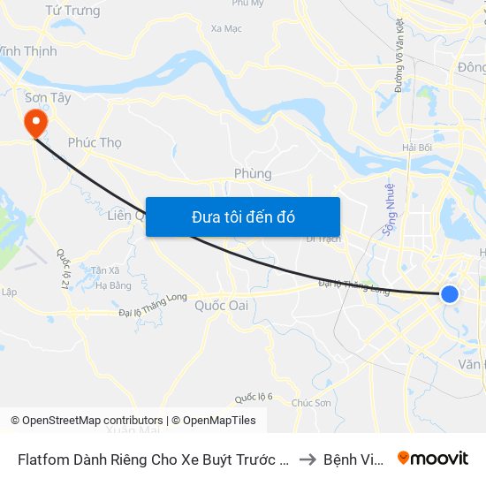 Flatfom Dành Riêng Cho Xe Buýt Trước Nhà 45 Đường Láng to Bệnh Viện 105 map