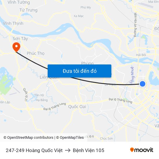 247-249 Hoàng Quốc Việt to Bệnh Viện 105 map