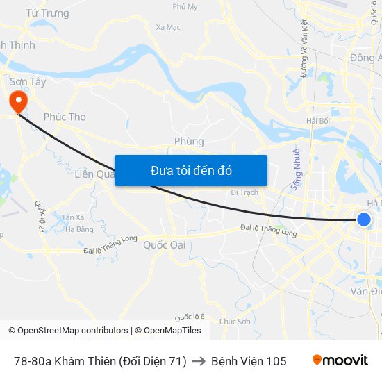 78-80a Khâm Thiên (Đối Diện 71) to Bệnh Viện 105 map