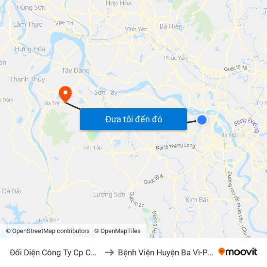 Đối Diện Công Ty Cp Cơ Điện Hn- Đường Đức Thắng to Bệnh Viện Huyện Ba Vì-Phòng Khám Đa Khoa-Cấp Cứu map