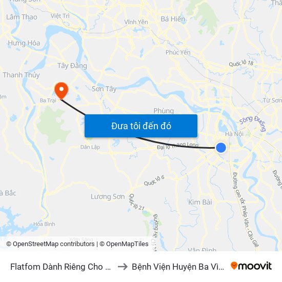 Flatfom Dành Riêng Cho Xe Buýt Trước Nhà 45 Đường Láng to Bệnh Viện Huyện Ba Vì-Phòng Khám Đa Khoa-Cấp Cứu map