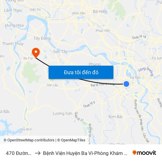 470 Đường Láng to Bệnh Viện Huyện Ba Vì-Phòng Khám Đa Khoa-Cấp Cứu map