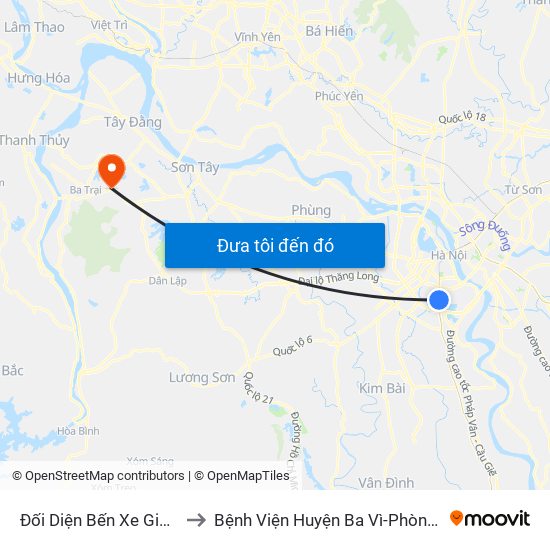 Đối Diện Bến Xe Giáp Bát - Giải Phóng to Bệnh Viện Huyện Ba Vì-Phòng Khám Đa Khoa-Cấp Cứu map