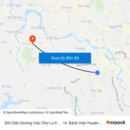 Đối Diện Đường Vào Chợ La Khê (Qua Ga Metro La Khê) - 405 Quang Trung (Hà Đông) to Bệnh Viện Huyện Ba Vì-Phòng Khám Đa Khoa-Cấp Cứu map