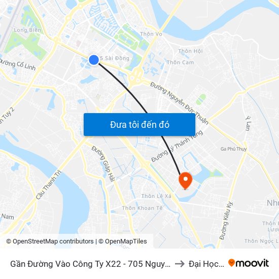 Gần Đường Vào Công Ty X22 - 705 Nguyễn Văn Linh to Đại Học Vin map