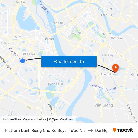 Flatfom Dành Riêng Cho Xe Buýt Trước Nhà 45 Đường Láng to Đại Học Vin map