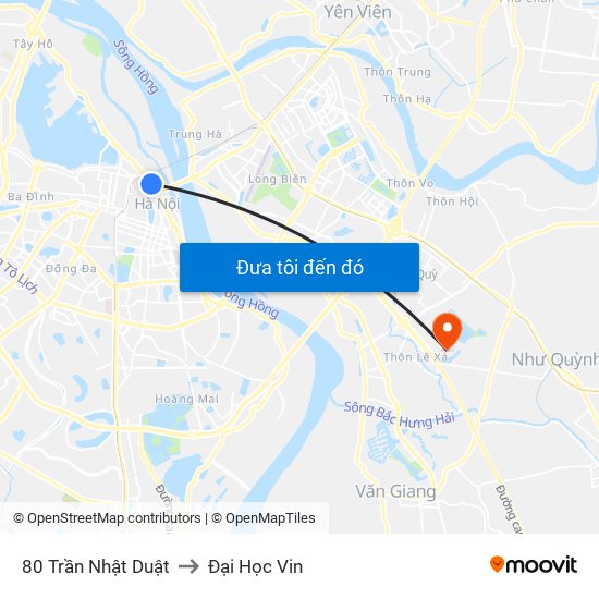 80 Trần Nhật Duật to Đại Học Vin map