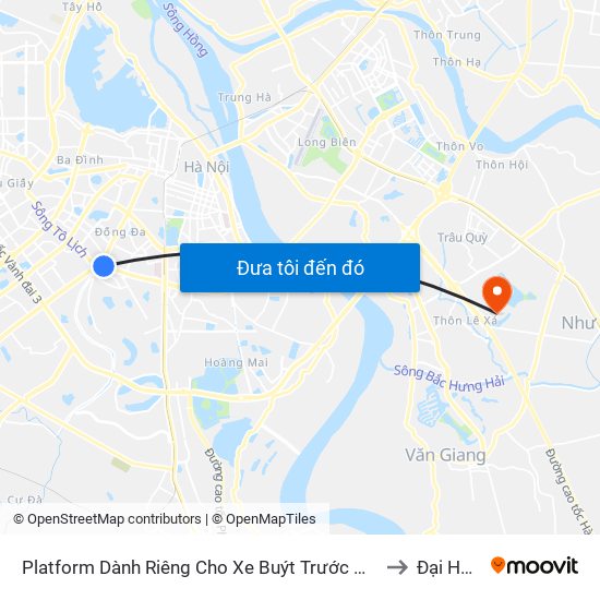 Platform Dành Riêng Cho Xe Buýt Trước Nhà 604 Trường Chinh to Đại Học Vin map