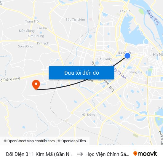 Đối Diện 311 Kim Mã (Gần Ngã 4 Kim Mã - Vạn Bảo) to Học Viện Chính Sách Và Phát Triển map