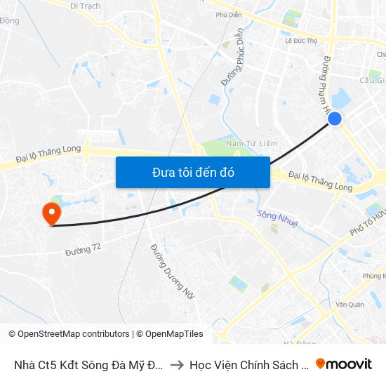 Nhà Ct5 Kđt Sông Đà Mỹ Đình - Phạm Hùng to Học Viện Chính Sách Và Phát Triển map