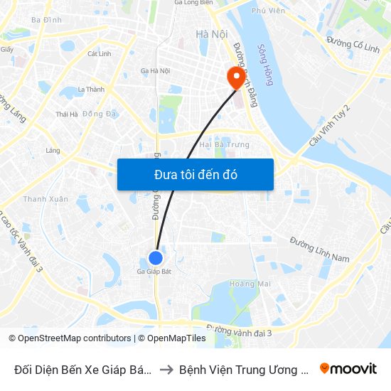 Đối Diện Bến Xe Giáp Bát - Giải Phóng to Bệnh Viện Trung Ương Quân Đội 108 map