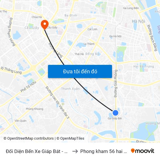 Đối Diện Bến Xe Giáp Bát - Giải Phóng to Phong kham 56 hai ba trung map