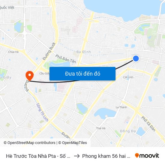 Hè Trước Tòa Nhà Pta - Số 1 Kim Mã to Phong kham 56 hai ba trung map