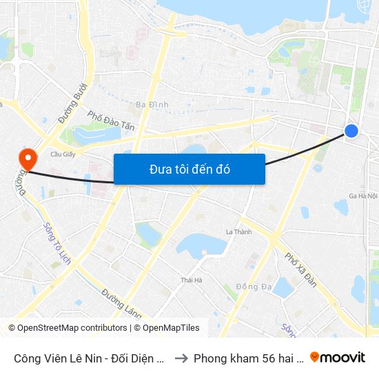 Công Viên Lê Nin - Đối Diện 35 Trần Phú to Phong kham 56 hai ba trung map