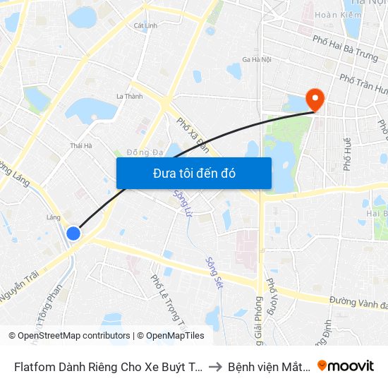 Flatfom Dành Riêng Cho Xe Buýt Trước Nhà 45 Đường Láng to Bệnh viện Mắt Trung Ương map