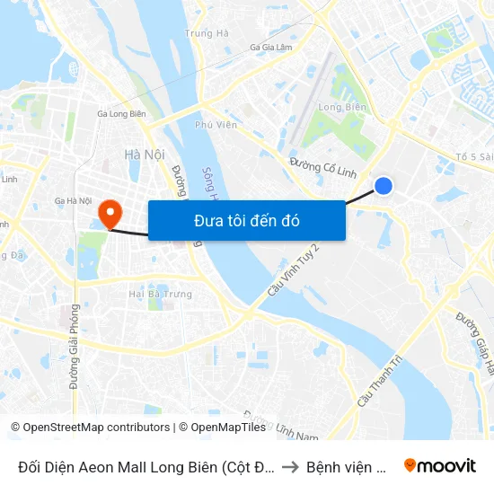 Đối Diện Aeon Mall Long Biên (Cột Điện T4a/2a-B Đường Cổ Linh) - Cột Sau to Bệnh viện Mắt Trung Ương map