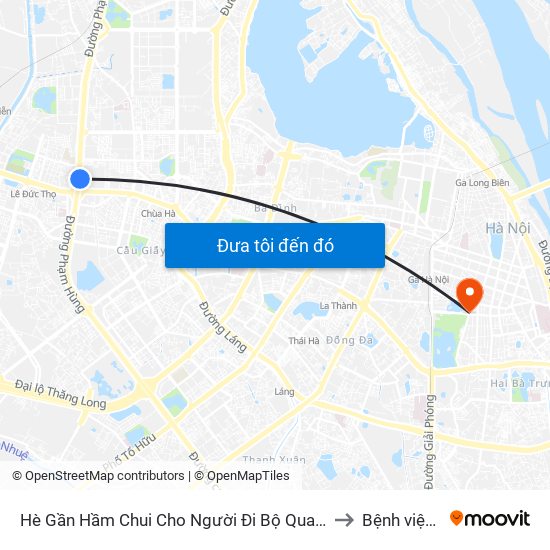 2b Phạm Văn Đồng to Bệnh viện Mắt Trung Ương map