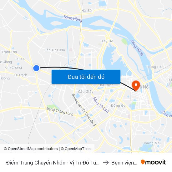 Điểm Trung Chuyển Nhổn - Vị Trí Đỗ Tuyến 20, 29, 32 (Chiều Sơn Tây - Hà Nội)- Đường 32 to Bệnh viện Răng Hàm Mặt map