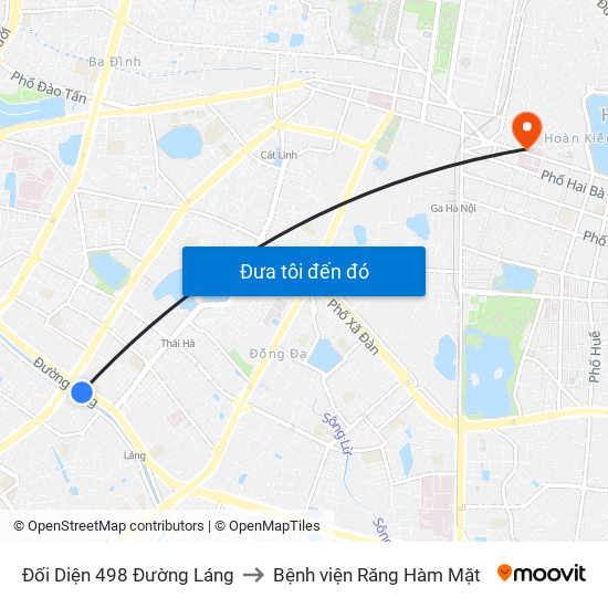 Đối Diện 498 Đường Láng to Bệnh viện Răng Hàm Mặt map