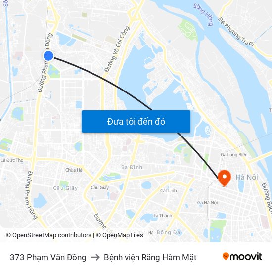 373 Phạm Văn Đồng to Bệnh viện Răng Hàm Mặt map