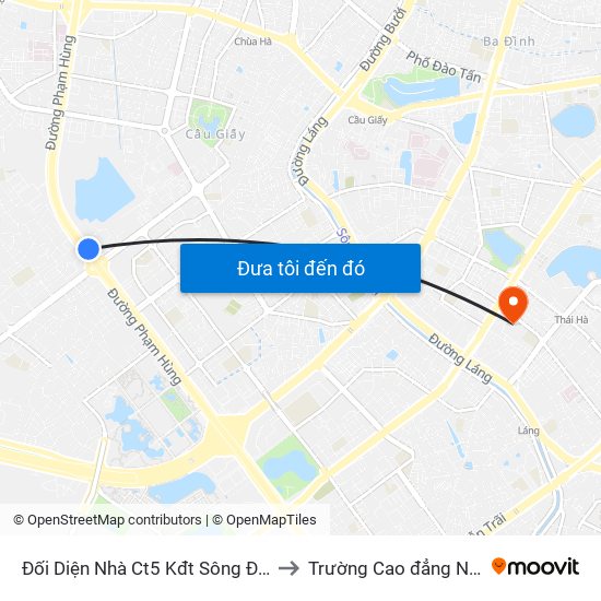 Đối Diện Nhà Ct5 Kđt Sông Đà Mỹ Đình - Phạm Hùng to Trường Cao đẳng Nghề Công nghiệp map