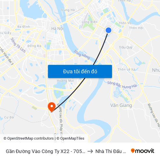 Gần Đường Vào Công Ty X22 - 705 Nguyễn Văn Linh to Nhà Thi Đấu Thanh Trì map