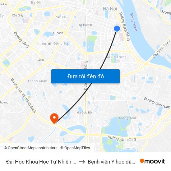 Đại Học Khoa Học Tự Nhiên - 19 Lê Thánh Tông to Bệnh viện Y học dân tộc Quân đội map