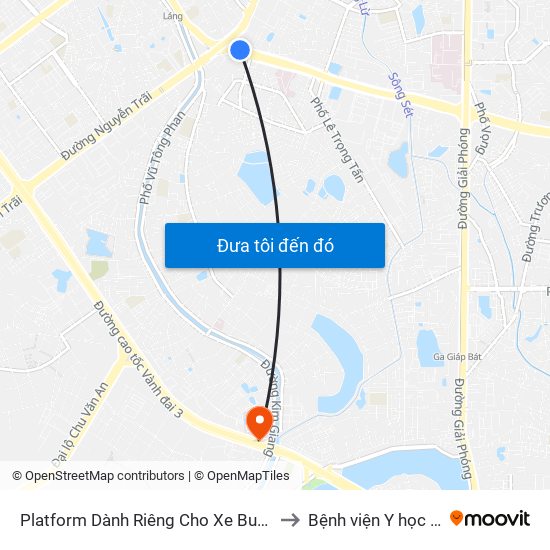 Platform Dành Riêng Cho Xe Buýt Trước Nhà 604 Trường Chinh to Bệnh viện Y học dân tộc Quân đội map