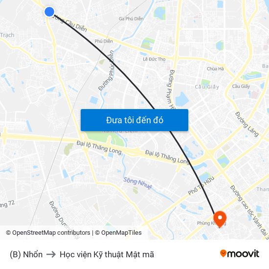 (B) Nhổn to Học viện Kỹ thuật Mật mã map