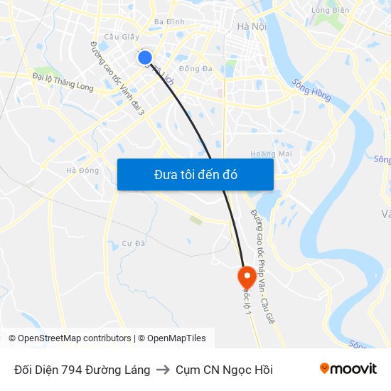 Đối Diện 794 Đường Láng to Cụm CN Ngọc Hồi map